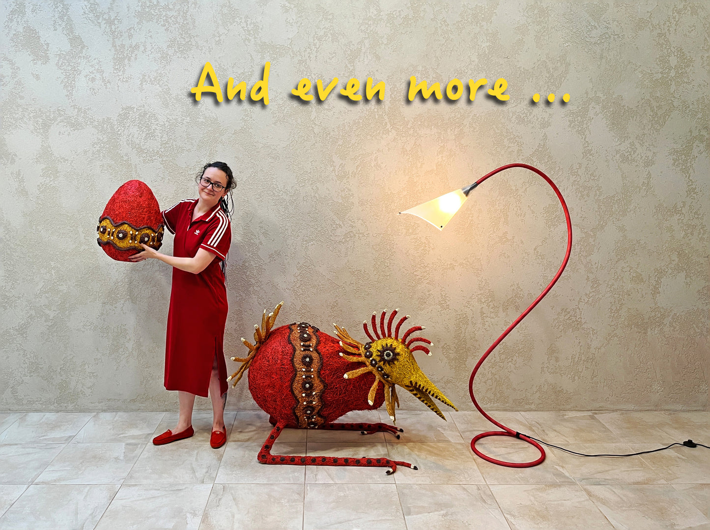 Lamp «4-in-1»: Floor Lamp, Table Lamp, Plug-in Wall Sconce, Designer Gift Bag.